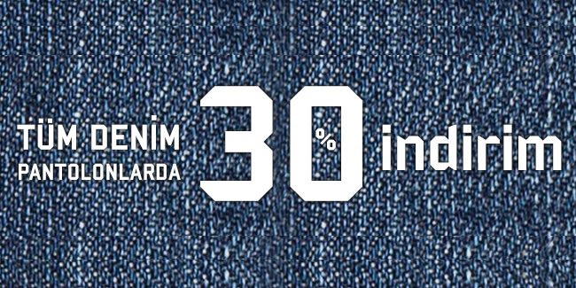 Tüm Mudo Denim Pantolonlarda %30 İndirim