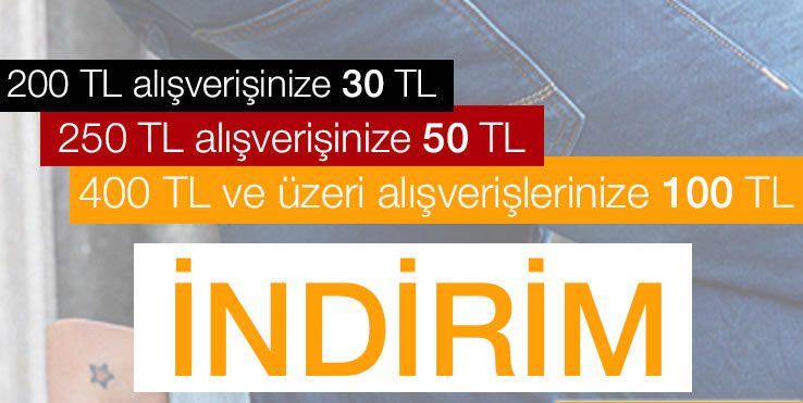 100 TL Mustang Jeans İndirimi