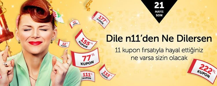 Toplam 1040 TL Değerinde n11 İndirim Kuponu!