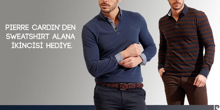 Pierre Cardin Sweatshirt'lerde 1 Alana 1 Bedava