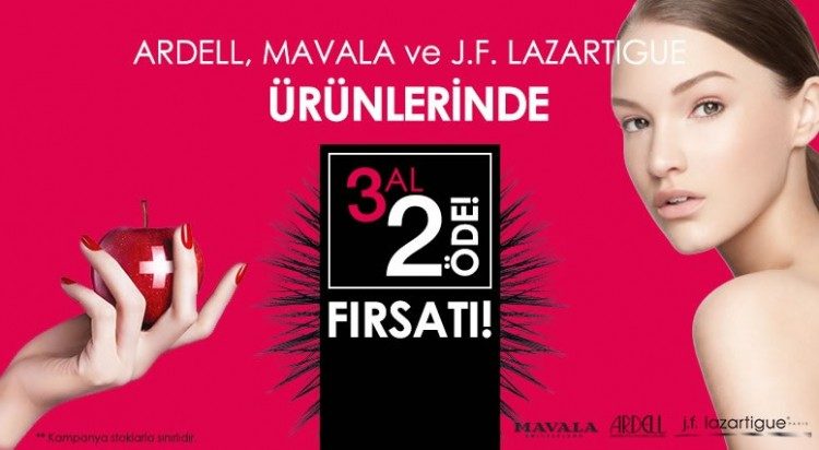 Ardell, J.F. Lazartigue ve Mavala'da 3 Al 2 Öde