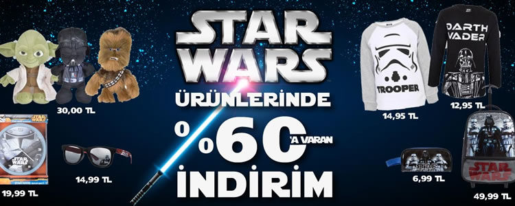 Star Wars Ürünlerinde %60 İndirim