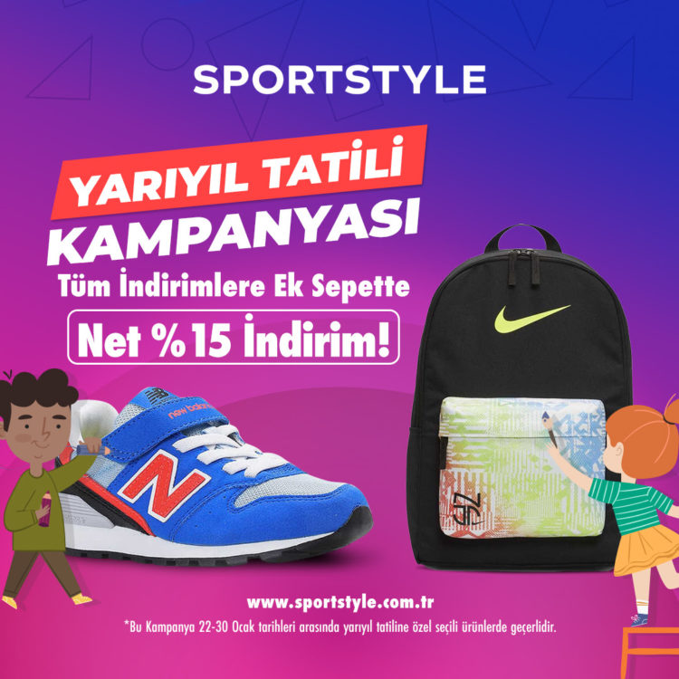 SportStyle'da Net %15 İndirim!
