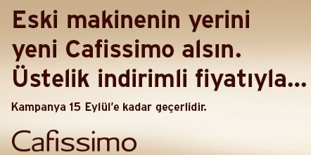 Tchibo'dan Cafissimo Kahve Makinelerinde 120 TL İndirim