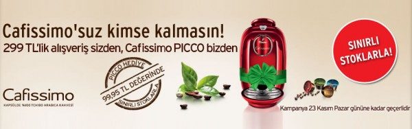 Cafissimo Kahve Makinesi Hediye!