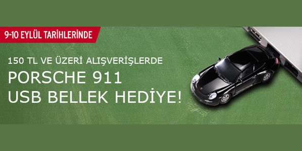 Porsche 911 USB Bellek Tchibo'dan Hediye