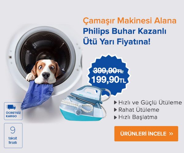 Çamaşır Makinesi Alana Philip Buhar Kazanlı Ütü Yarı Fiyatına