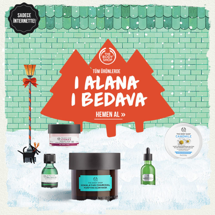 The Body Shop'ta Online'a Özel 1 Alana 1 Bedava!