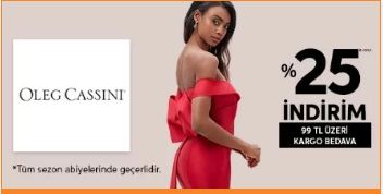 Oleg Cassini'de %25 İndirim