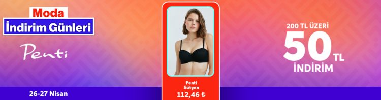 Penti'de 50 TL İndirim!