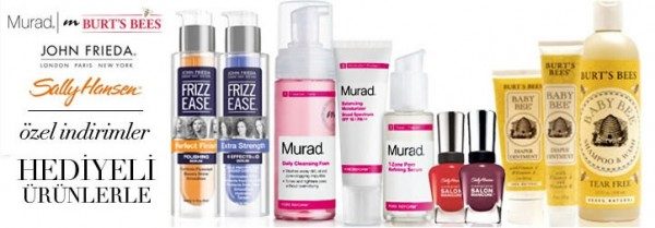 Burt's Bees, John Frieda, Murad ve Sally Hansen Özel İndirimi