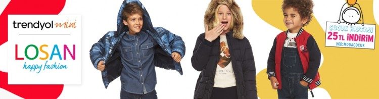 Trendyol İndirim Kuponu: Losan Çocuk Giyimde 25 TL İndirim