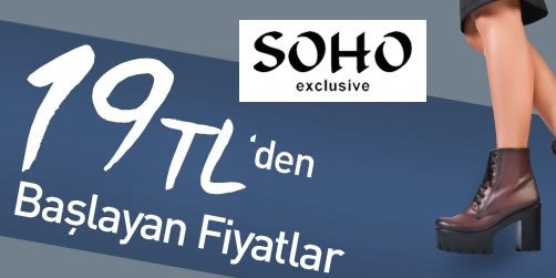 19 TL'den Başlayan Fiyatlarla Soho Ayakkabı ve Botlar