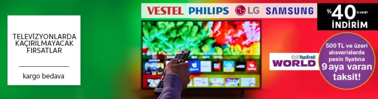 Televizyonlarda %40'a Varan İndirim!