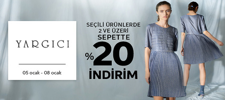 Yargıcı'da %20 İndirim
