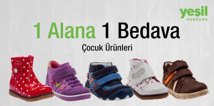 Çocuk Ayakkabılarında 1 Alana 1 Bedava