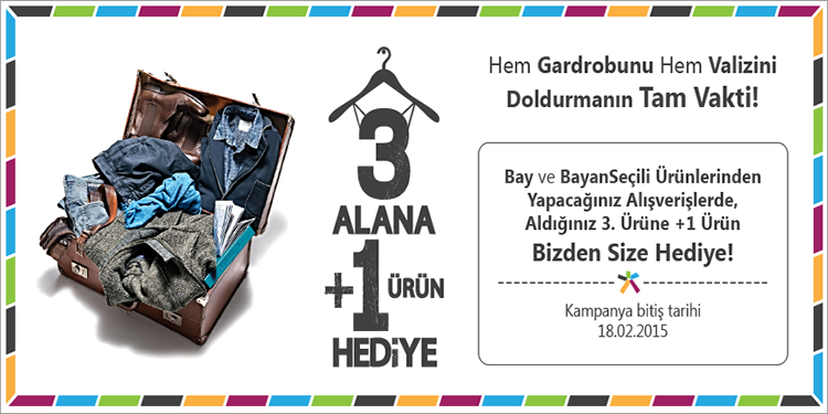 3 Ürün Alana 1 Ürün Zemin Giyim'den Hediye